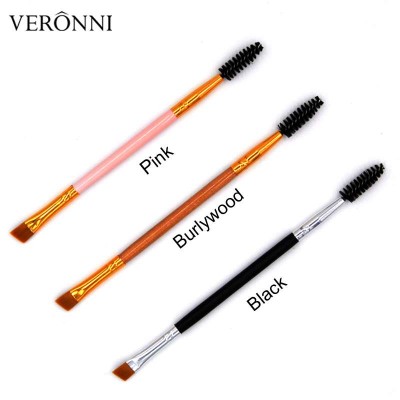 High Quality Double Ended Eyebrow Brush Angled Double Sided Brushes And spoolie and Comb Eyebrow Smudge Brush