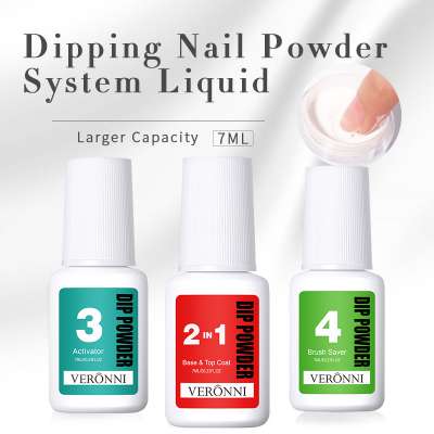 7ml Dipping Nail Set Glitters Dip Powder Nails No Lamp Cure Dip System French Kit Base Activator Liquid Gel Tool